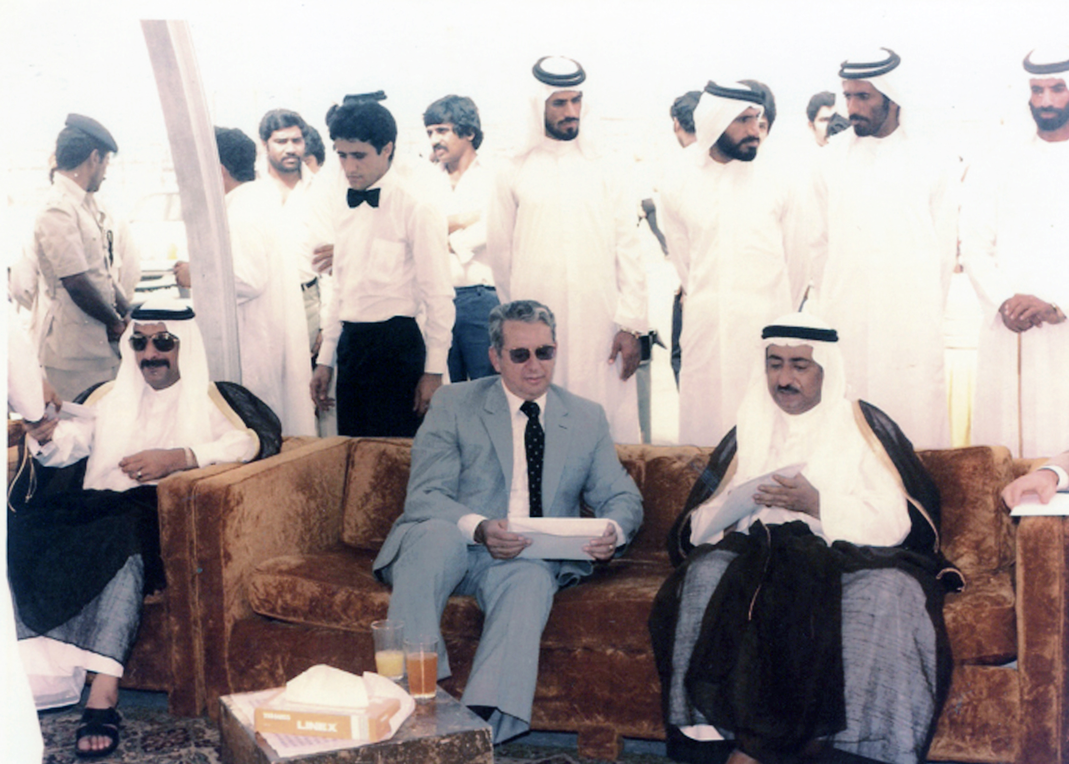 Function after inauguration 1981-1982 H.H Sheikh Ahmad & Sultan AL Qasimi